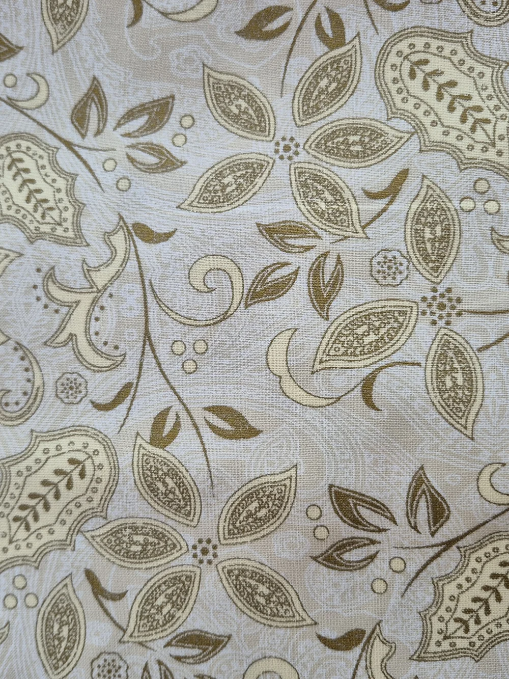 Gold Cream Poinsettia Christmas Holiday Cotton Fabric 2 1/2 Yards Joann Quilting